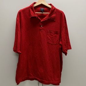 Lucky Brand Men's One Pocket Polo Shirt- Red